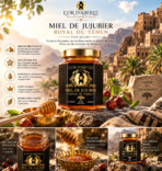 Miel de Jujubier Royal du Yémen – ANALYSÉ - Sidr Al Maliky | Trésor des Montagnes d’Hadramaout – Cuillère en Bois de Noyer Offerte - Nouvelle Récolte – Image 2