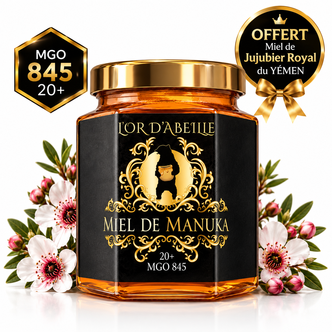 2026/02/1000462057.png Manuka +20 MGO 845 + Jujubier OFFERT | Édition Jubilé Royal – Image 1