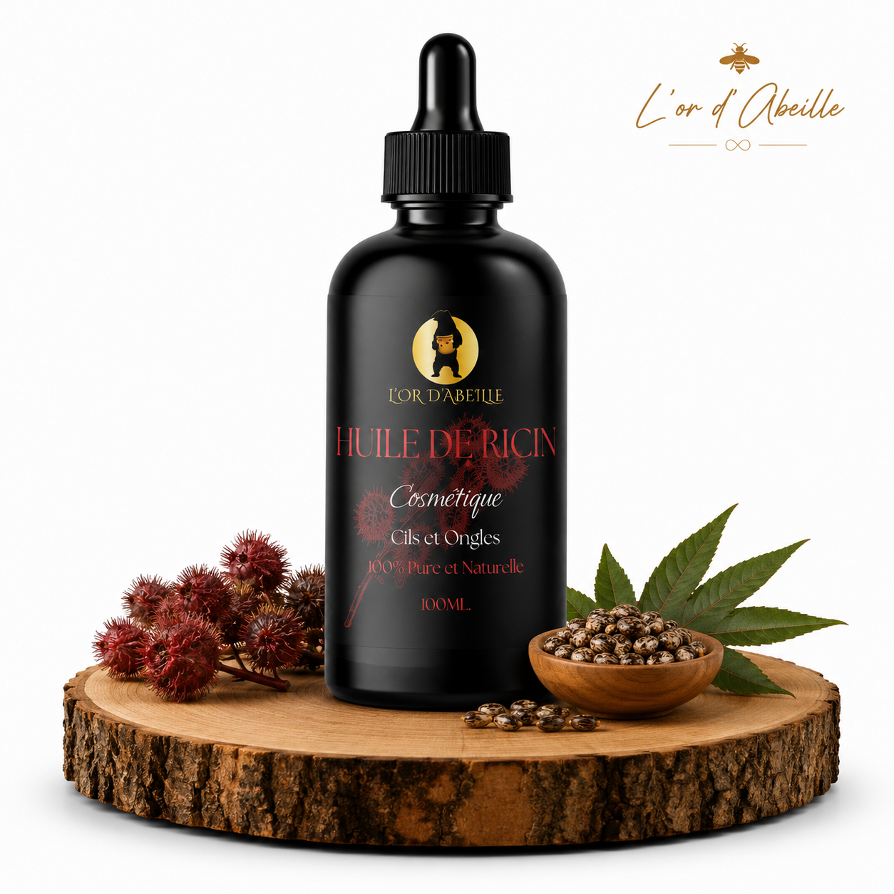 2026/05/1000376514.png Huile de Ricin Pure 100 ml – Pressée à Froid – Soin Naturel Cheveux, Cils & Barbe – Image 1
