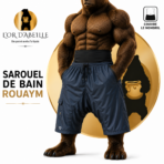 Sarouel de Bain + Musc & Siwak Offert Couvre le Nombril – Séchage Rapide  - Rouaym®
