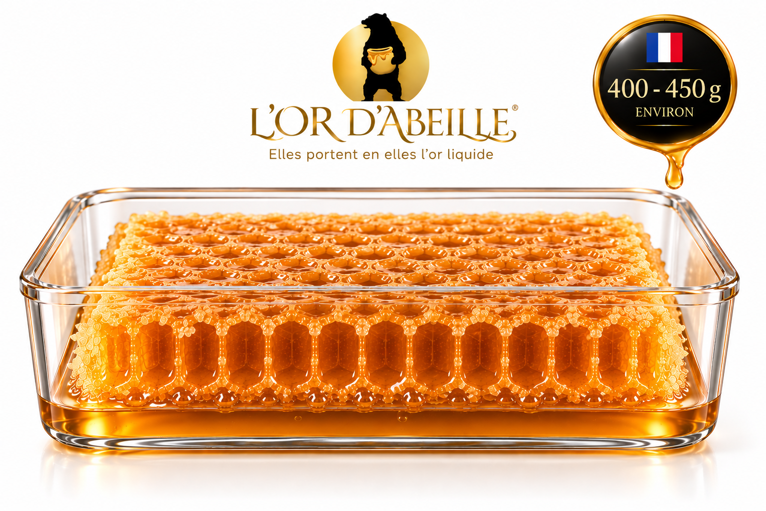 2026/09/1000459276.png Miel en Rayon Français – 400 à 450 g – Image 1